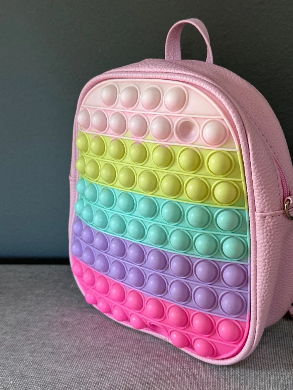 Pop Fidget Pastel Rainbow Mini Backpack